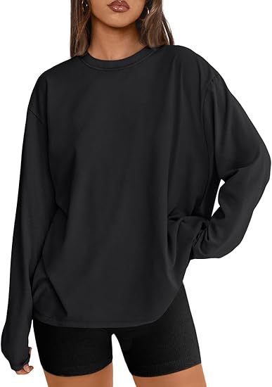 Damen Oversize-Sweatshirt mit Rundhalsausschnitt und verlängertem Saum – Avérine