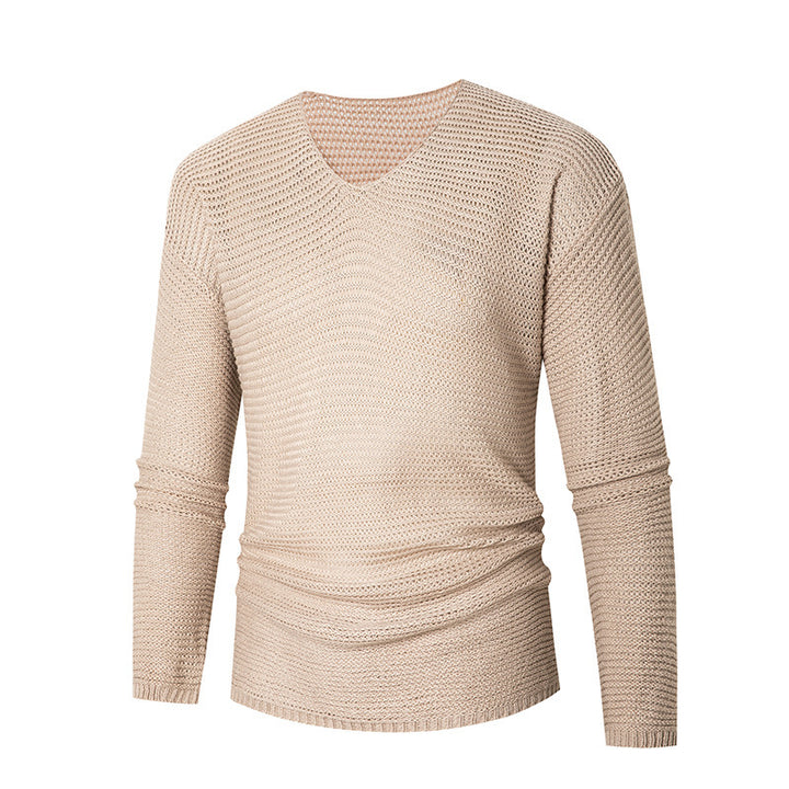 Herren modisches V-Ausschnitt-Strickpullover aus atmungsaktivem Material Echoarchiv