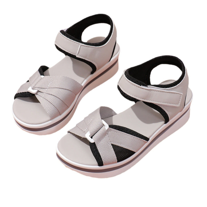 Damen Plateau-Sandalen mit verstellbarem Klettverschluss und atmungsaktivem Mesh Echo Archiv