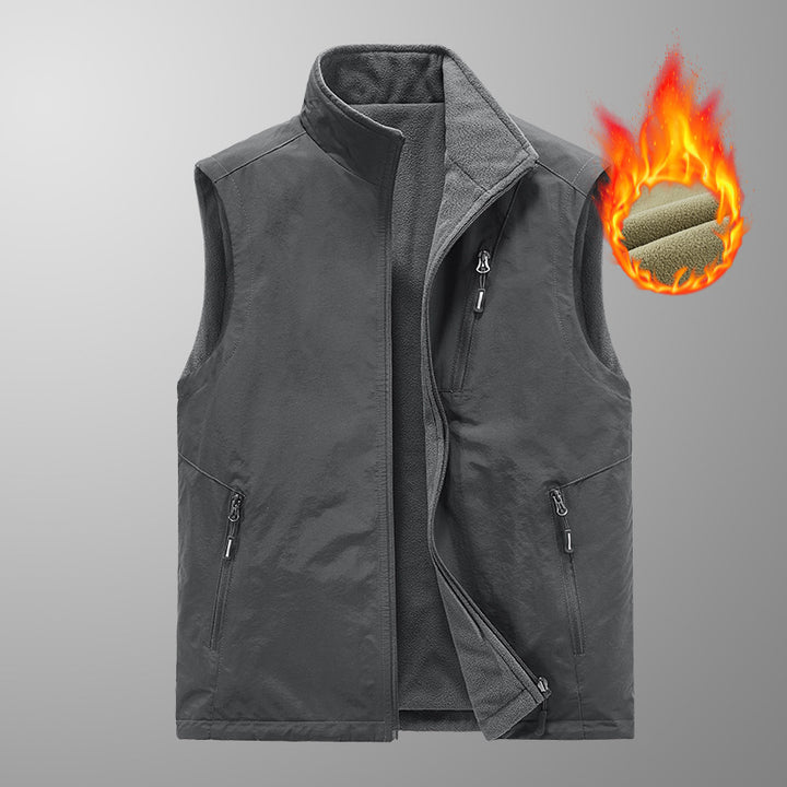 Herren Wärmende Fleece-Jacke ohne Ärmel Echo Archiv
