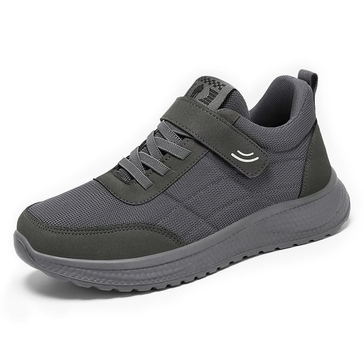 Damen nan leichter Alltag-Walking-Sneaker mit Klettverschluss und elastischer Schnürung, stoßdämpfender EVA-Zwischensohle und gepolstertem Fersenkragen Echo Archiv
