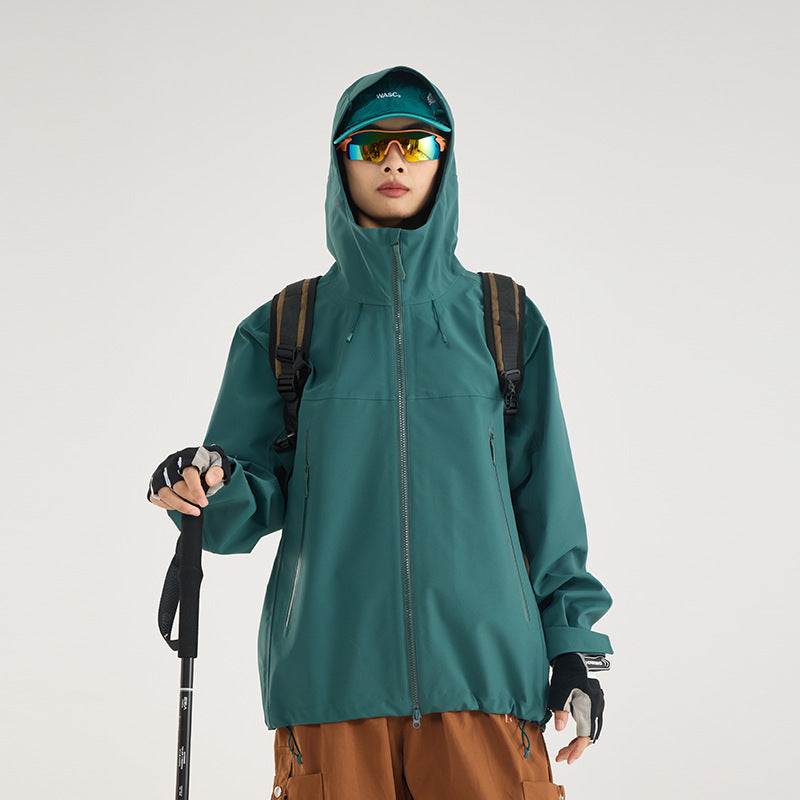 Herren Wasserdichte Softshell-Outdoorjacke mit verstellbarer Kapuze und atmungsaktiver Membran Echoarchiv