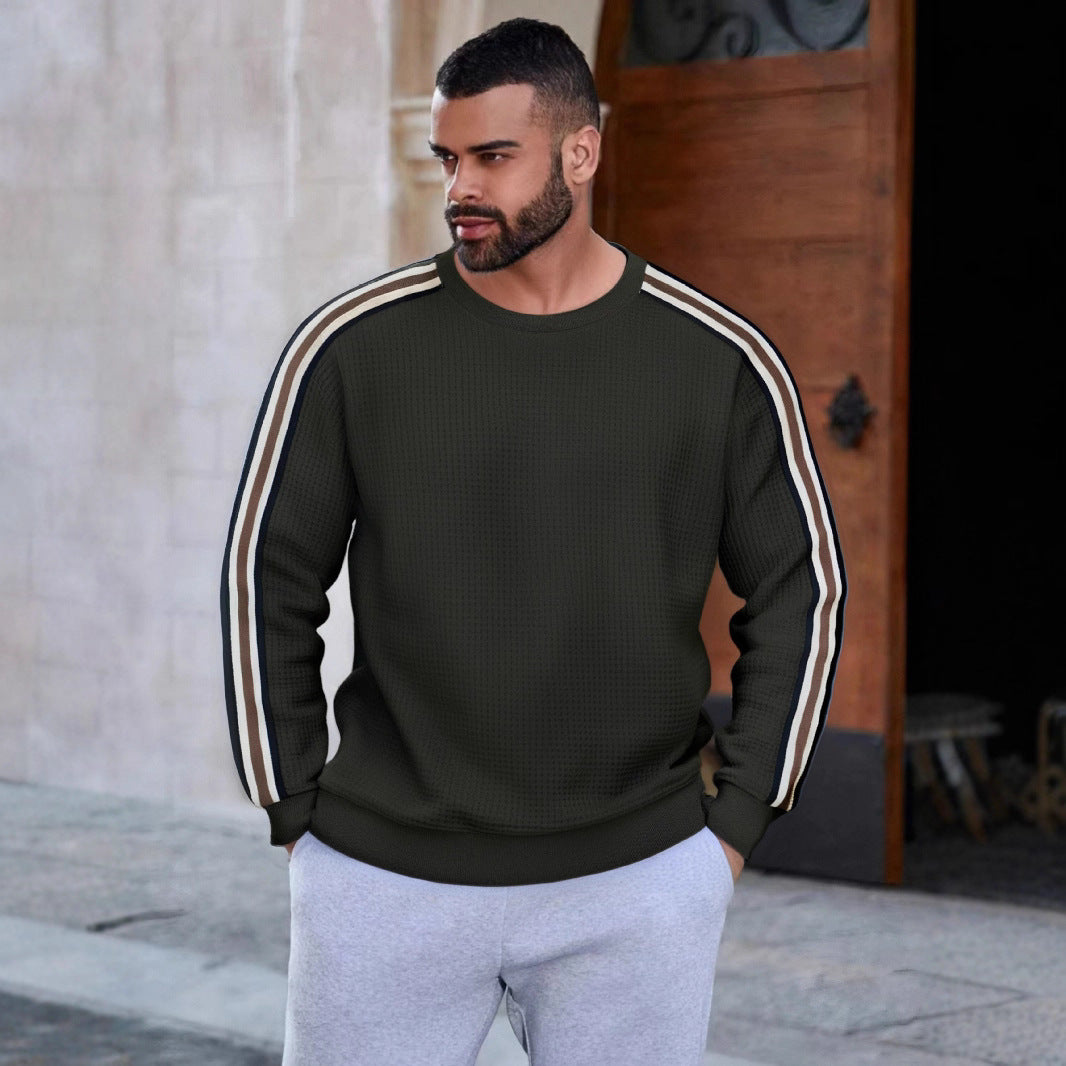 Herren Sportlicher Sweatshirt mit strukturierter Oberfläche und modernen Streifen Echoarchiv
