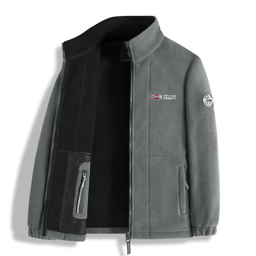 Herren Fleecejacke mit Microfleece-Innenfutter, Stehkragen und Zwei-Wege-Reißverschluss Echo Archiv