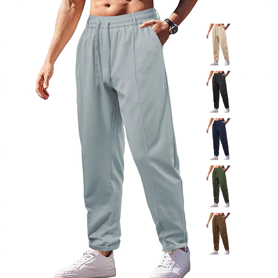 Damen Leichte Relaxhose mit elastischem Bund, geradem Schnitt & aufgesetzter Gesäßtasche – Avélisse