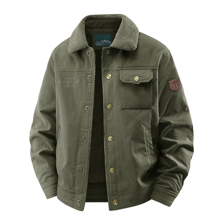 Herren nan gesteppte Canvas-Arbeiterjacke mit Teddykragen, thermischer Innenlage und multiplen Taschen Echo Archiv
