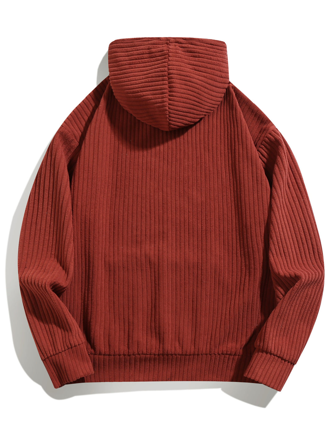 Herren lässiger Kapuzenpullover mit geripptem Design und praktischen Taschen Echoarchiv