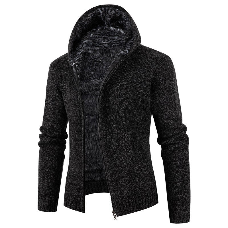 Herren Strickjacke mit Kapuze und weichem Innenfutter Echoarchiv