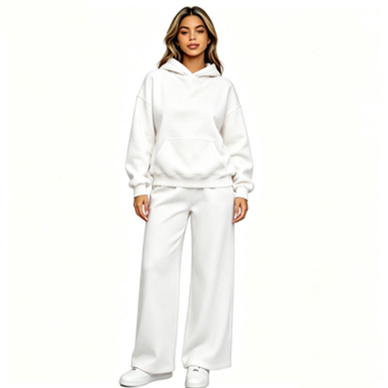 Damen Lässiger Kapuzenpullover mit weiten Hosen Echoarchiv
