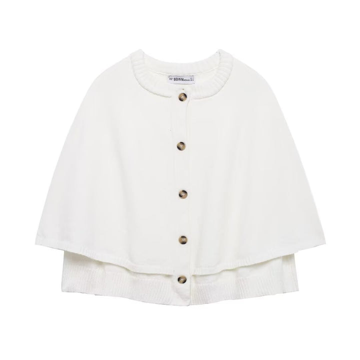 Damen Cape-Cardigan mit Knopfleiste und zweilagigem Umhang Echo Archiv