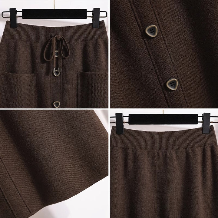 Damen Eleganter Maxirock mit praktischen Taschen Echo Archiv