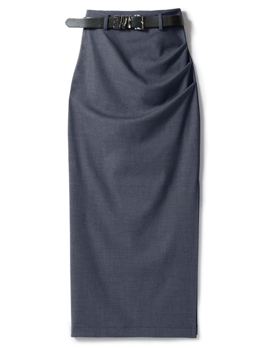 Damen Eleganter Wickelrock mit Taillengürtel Echoarchiv