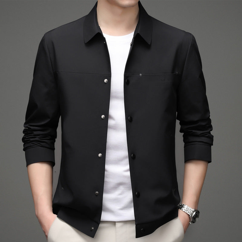 Herren elegante Übergangsjacke mit praktischem Druckknopfverschluss Echoarchiv