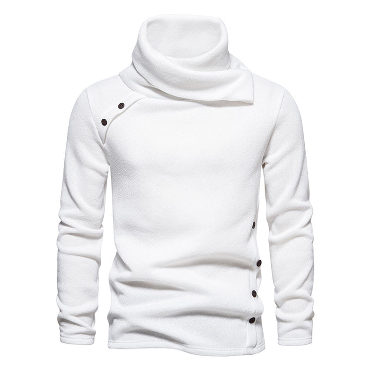 Herren nan Strickpullover mit großem Schalkragen, asymmetrischer Knopfleiste und schmaler Silhouette Echo Archiv