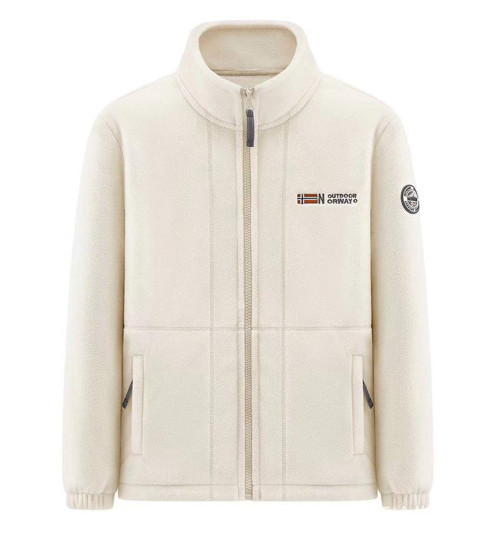 Herren Fleecejacke mit Stehkragen, durchgehendem Reißverschluss und Teddy-Innenfutter Echo Archiv