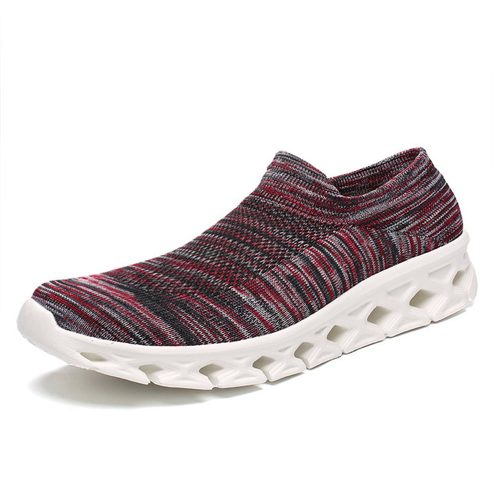 Unisex Leichter Slip-On Strick-Freizeitschuh mit wabenförmiger Hohlkammer-Sohle Echoarchiv