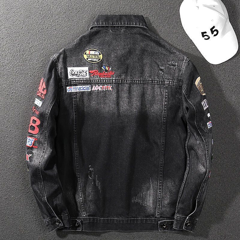 Herren Modische Denim-Jacke Echoarchiv