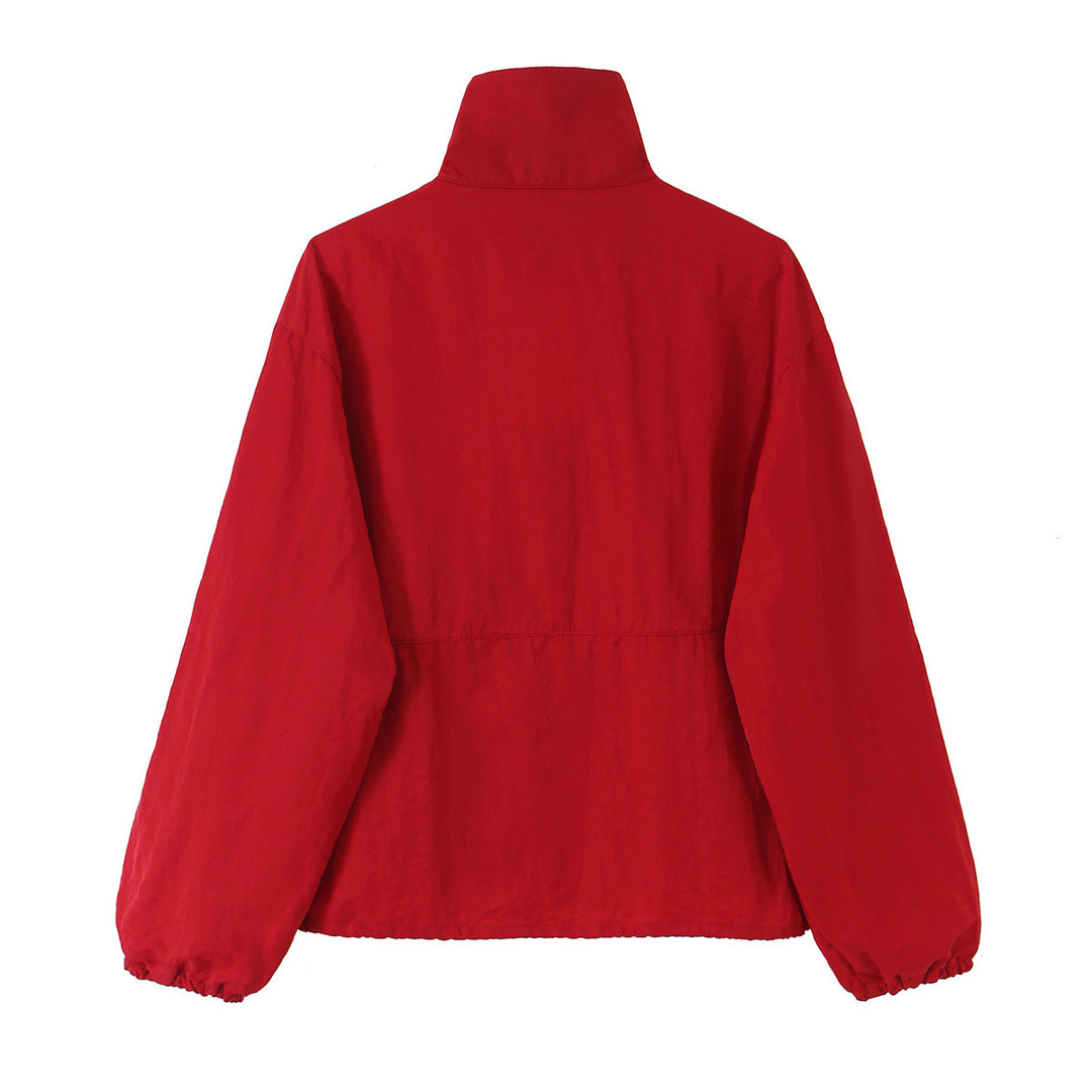 Damen Leichte wattierte Windjacke mit Stehkragen und Polka‑Dot‑Print Echo Archiv