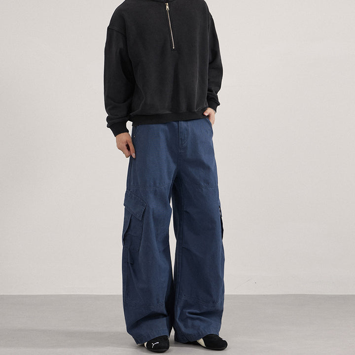 Herren Baggy-Cargohose im Utility-Stil mit tiefem Bund und extra weitem Bein Echo Archiv
