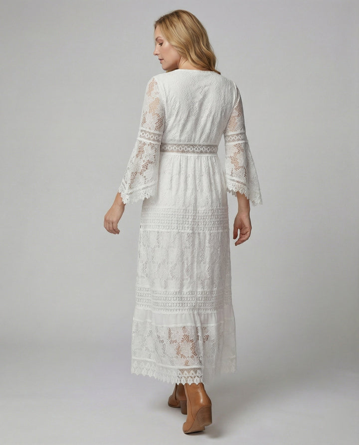 Boho jurk met lange mouwen