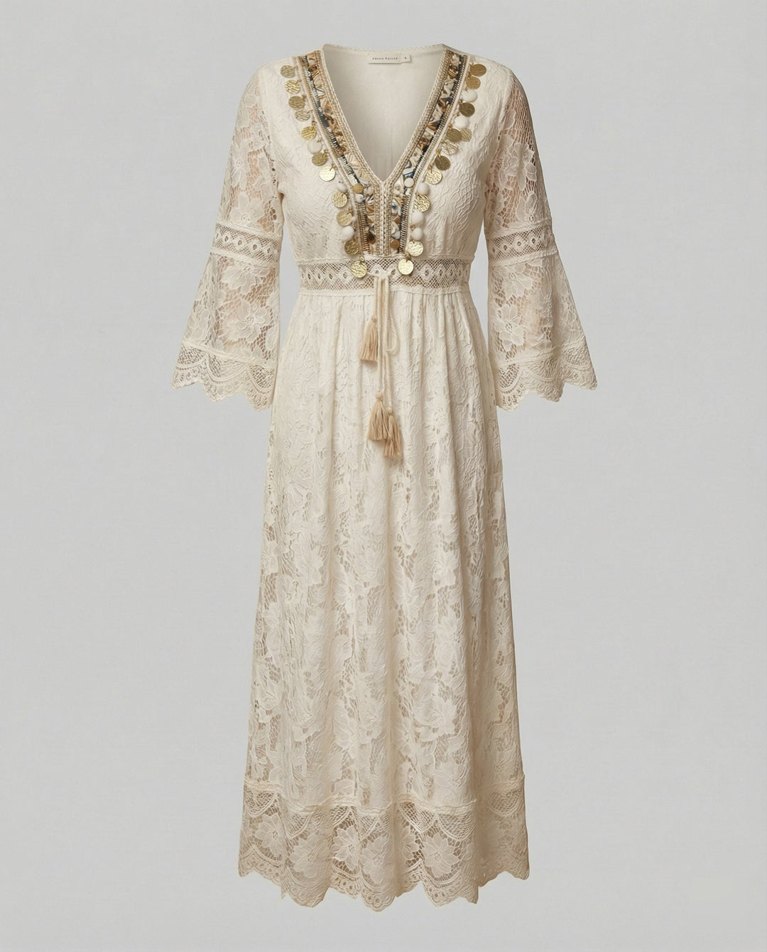 Boho jurk met lange mouwen