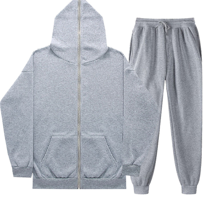Unisex leichter French-Terry Zip-Hoodie und tapered Jogginghose Set mit Raglanärmeln, Kängurutasche und elastischem Komfortbund – Auréline