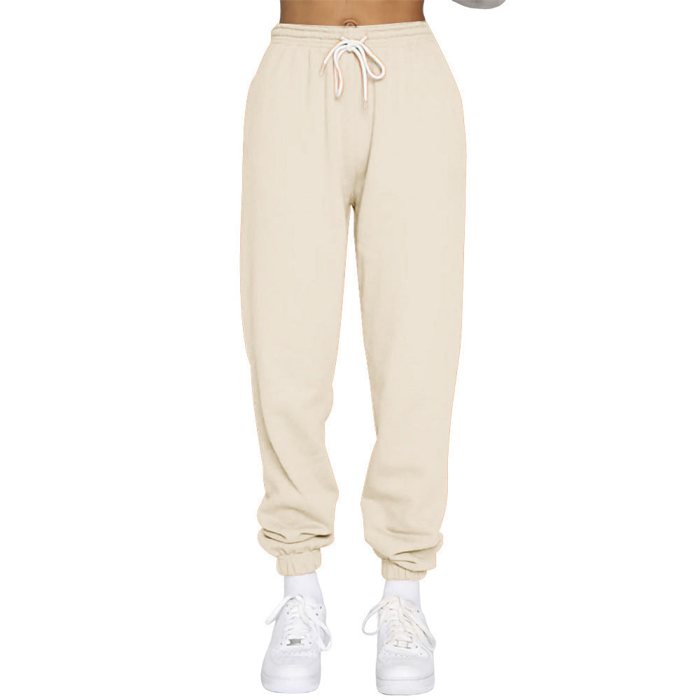 Damen nan High‑Waist Relax-Jogginghose mit elastischem Komfortbund, Kordelzug und gerippten Knöchelbündchen Echo Archiv