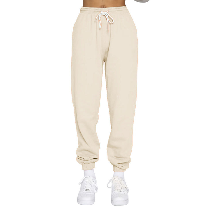Damen nan High‑Waist Relax-Jogginghose mit elastischem Komfortbund, Kordelzug und gerippten Knöchelbündchen Echo Archiv