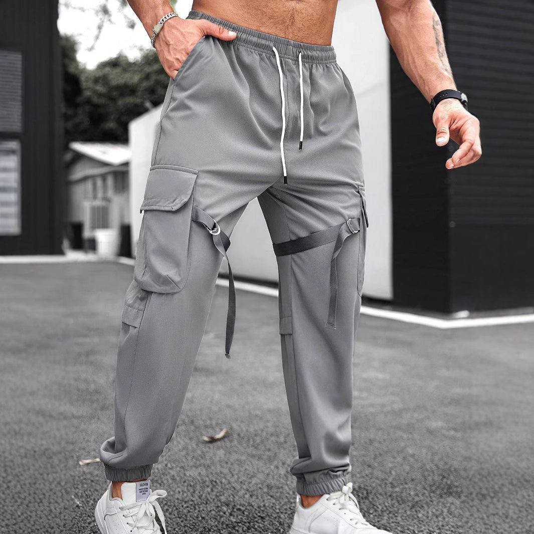 Herren modische Cargo-Trainingshose mit seitlichen Taschen Echoarchiv
