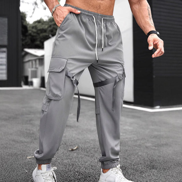 Herren modische Cargo-Trainingshose mit seitlichen Taschen Echoarchiv