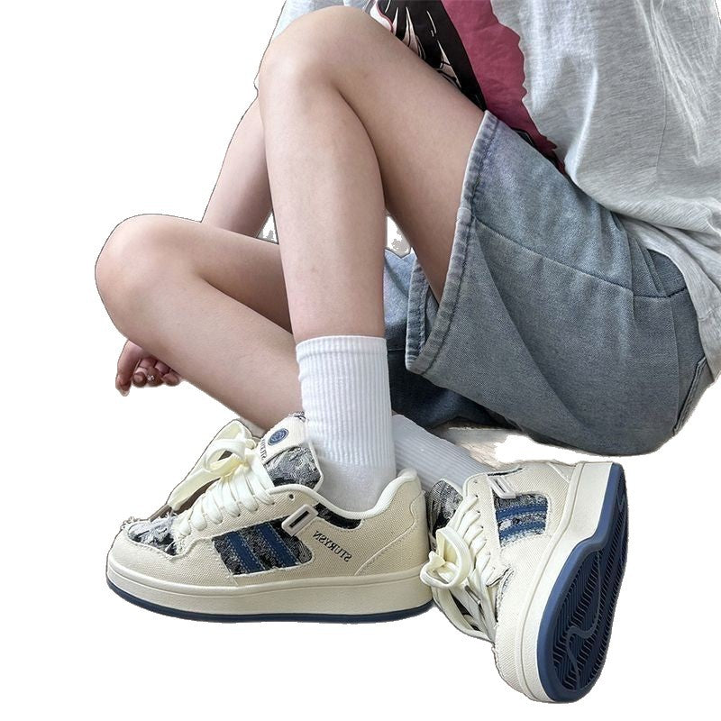 Damen Sneakers im lässigen Denim-Look mit geflochtenem Design Echo Archiv