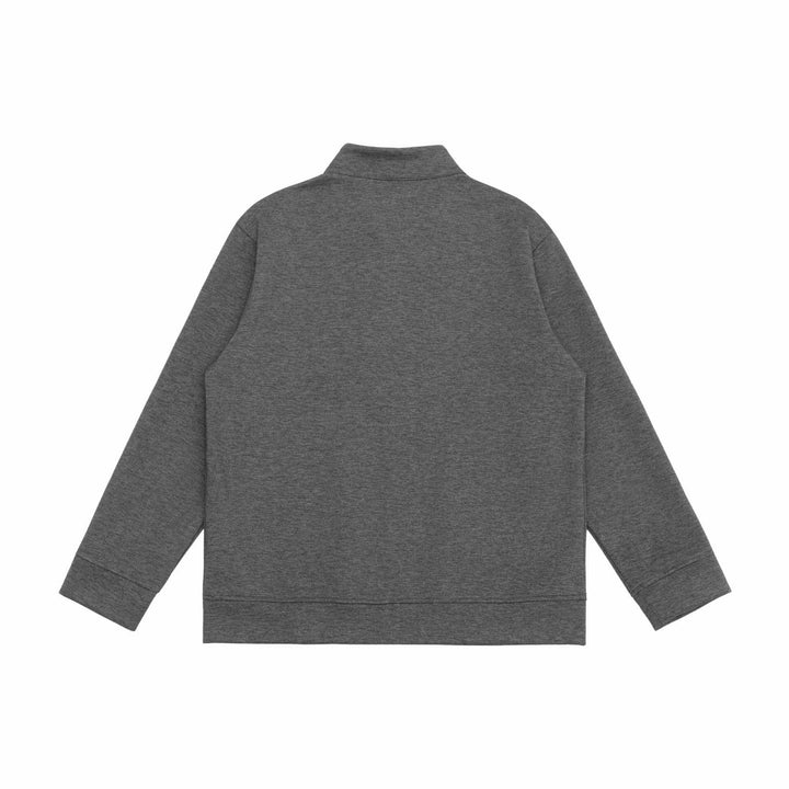 Herren Sweatjacke mit Stehkragen, durchgehendem Reißverschluss und kontrastierten Ärmeleinsätzen Echoarchiv