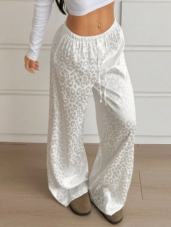 Damen Elegante Weite Leoprint-Hose Echo Archiv
