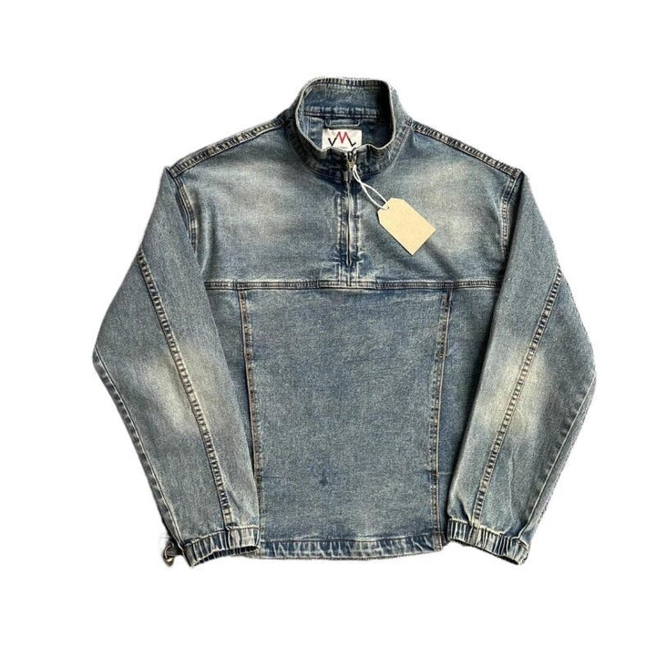 Herren Modische Jeansjacke mit Stehkragen Echo Archiv