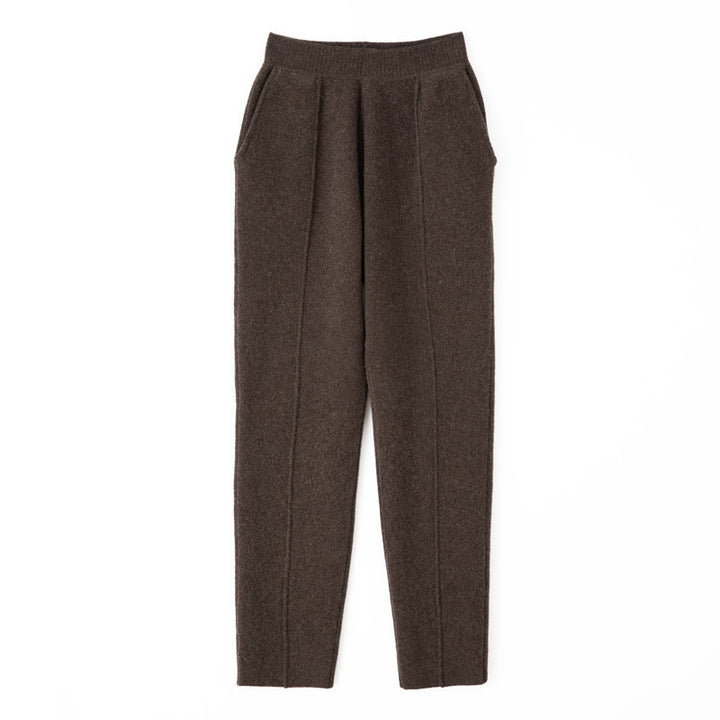 Damen Strickhose mit schmaler Beinform, elastischem Bund und Bügelfalte Echoarchiv