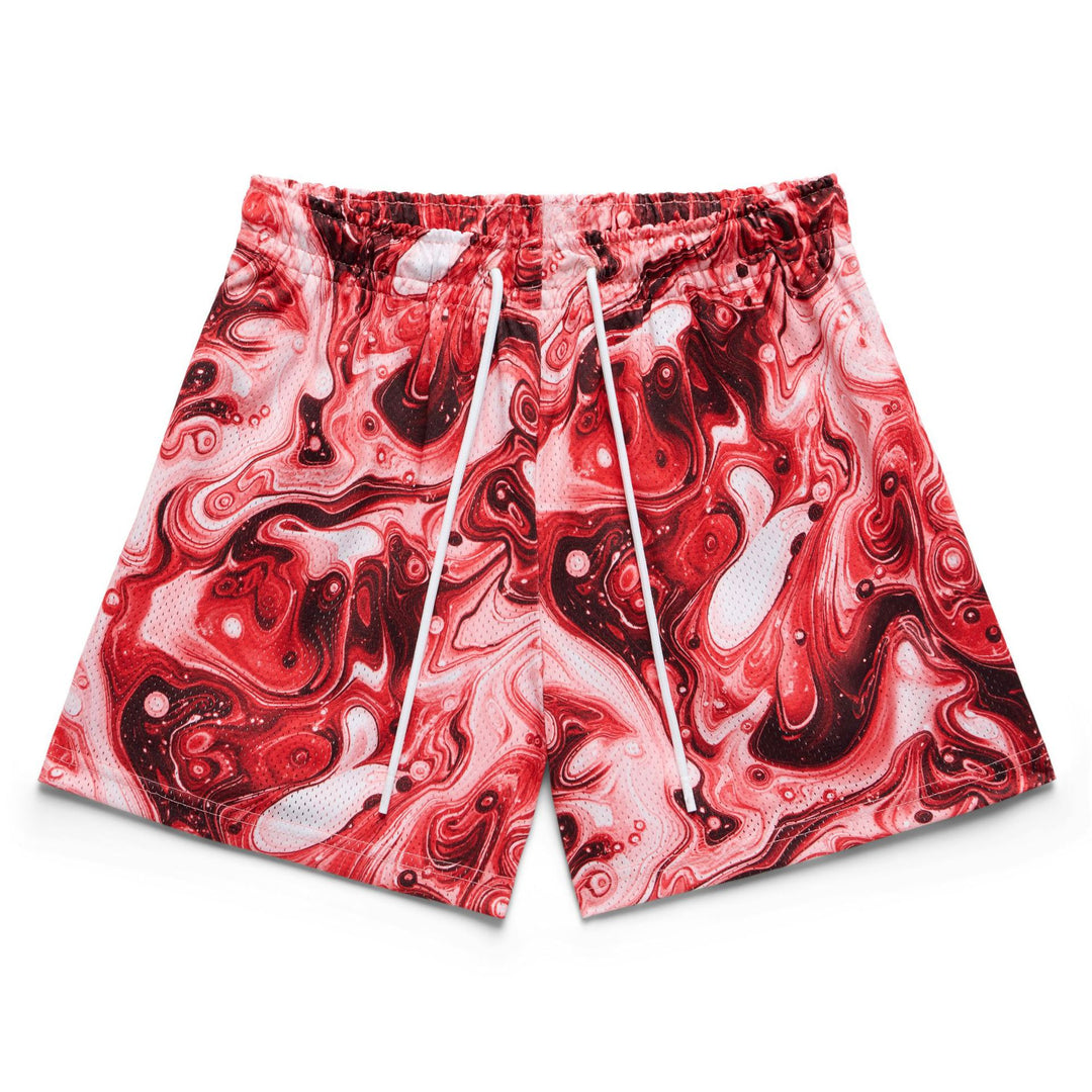 Herren Badeshorts mit abstraktem Wirbelmuster Echoarchiv