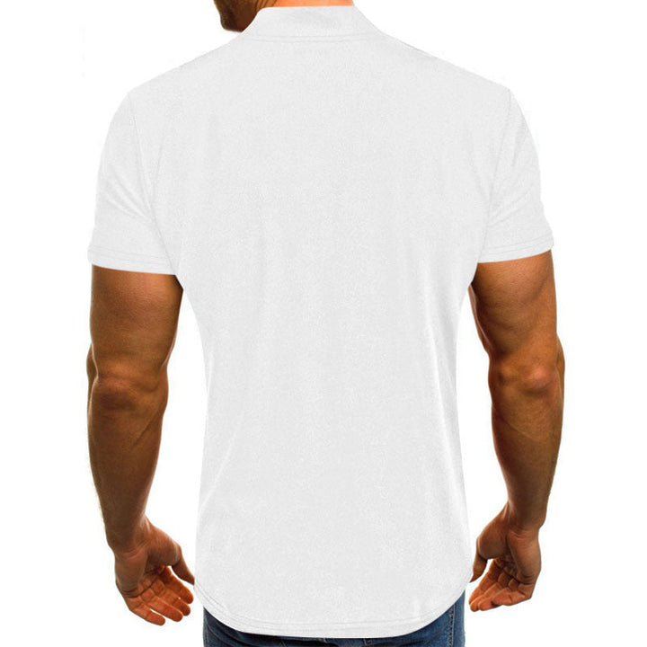 Herren Kurzarm Zip-T-Shirt mit praktischer Brusttasche – Marzano