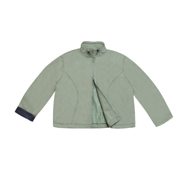 Damen Kurzjacke im Utility-Look mit Stehkragen und verdecktem Reißverschluss Echo Archiv
