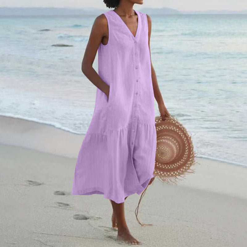 Damen Sommerliches Leinenkleid Echoarchiv