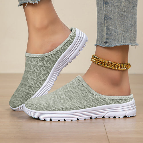 Damen nan atmungsaktiver Netz-Slipper mit Diamantstruktur-Obermaterial und gedämpfter Leichtsohle Echo Archiv