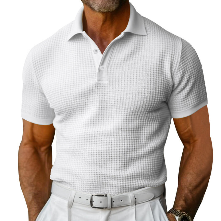 Herren Poloshirt mit strukturierter Oberfläche und atmungsaktiven Eigenschaften Echoarchiv
