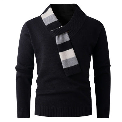 Herren hochwertiger V-Ausschnitt Pullover aus weichem Strickmaterial Echoarchiv