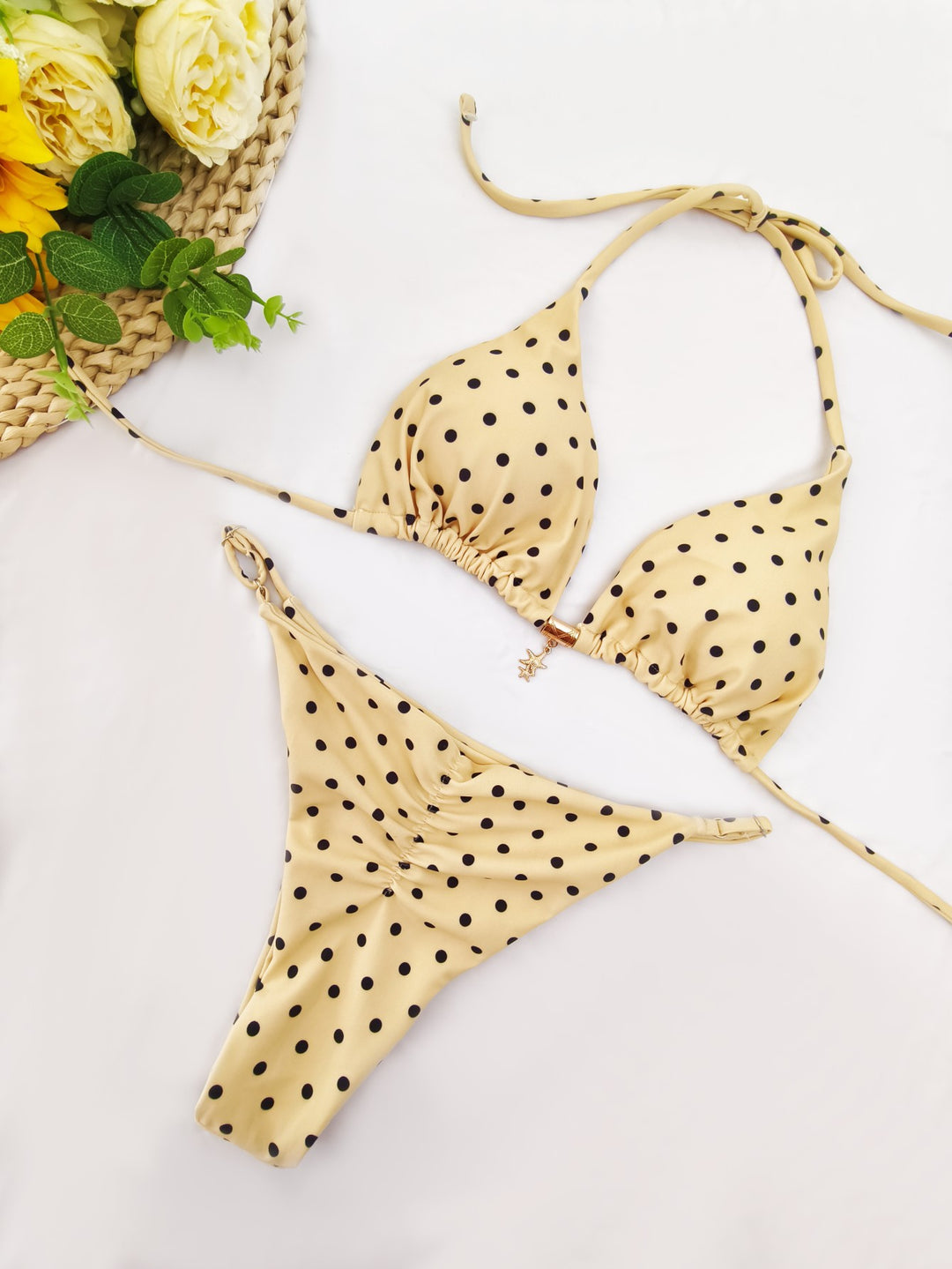 Damen Bikini-Set mit raffiniertem Polka-Dot-Design und verstellbarem Halter Echo Archiv