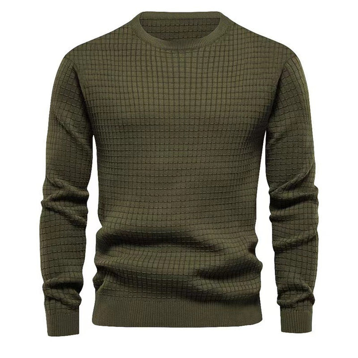 Herren modischer Pullover mit strukturiertem Strick Echoarchiv
