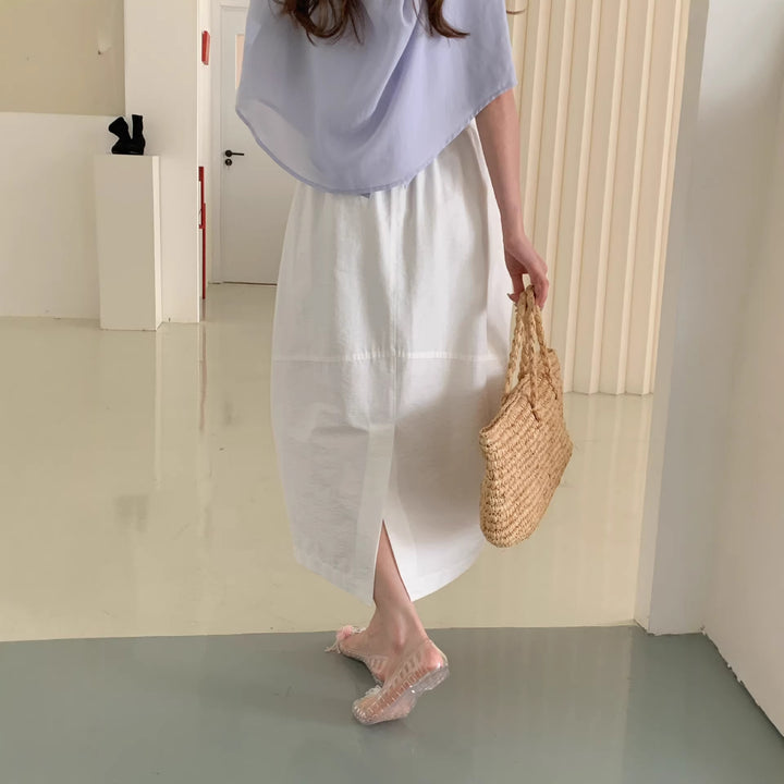 Damen Eleganter Midirock mit Falten Echo Archiv