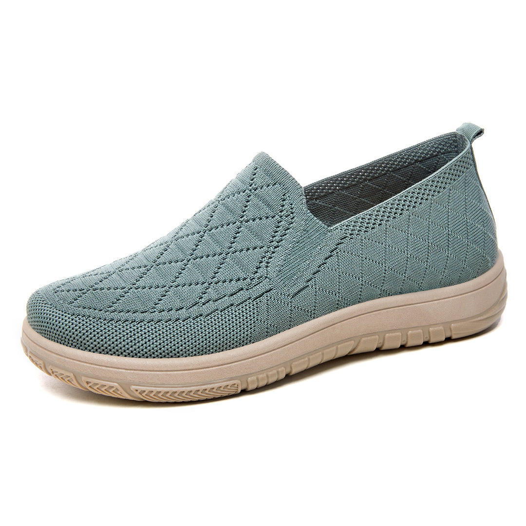 Damen nan atmungsaktiver Strick-Slipper mit orthopädischer Stoßdämpfung und flexibler Profilsohle Echo Archiv