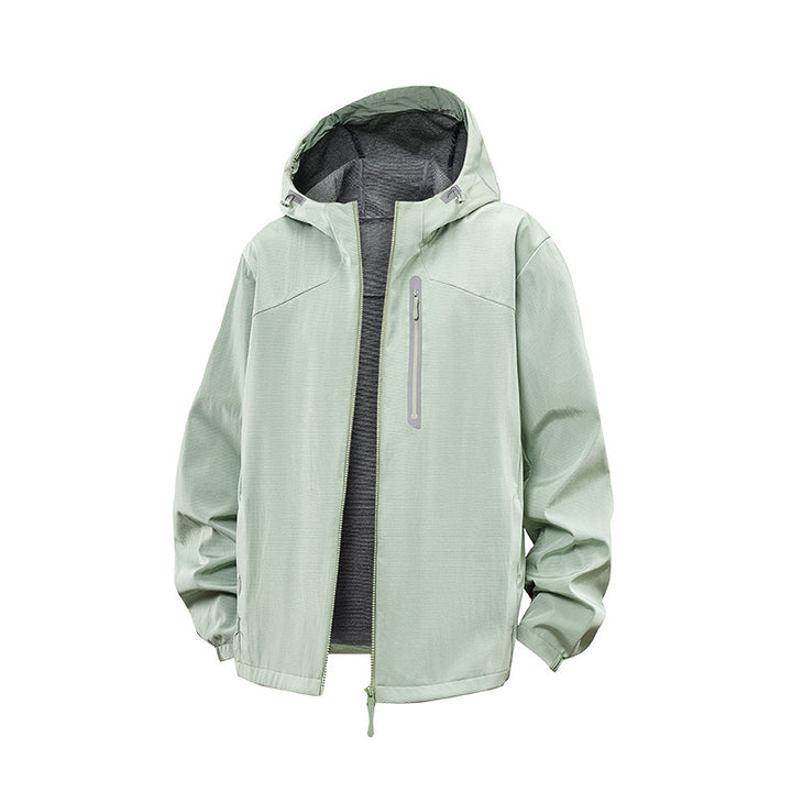 Herren Leichte Atmungsaktive Kapuzen-Outdoorjacke mit Minimalistischem Tech-Lining Echo Archiv