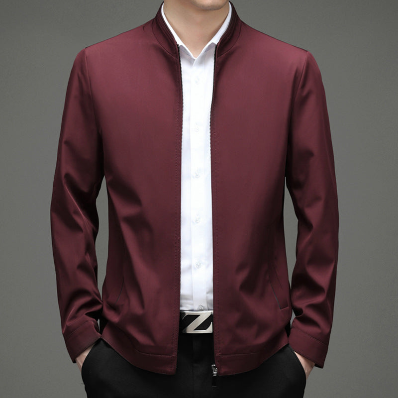 Herren modische Übergangsjacke mit stylishem Stehkragen und praktischen Taschen Echoarchiv