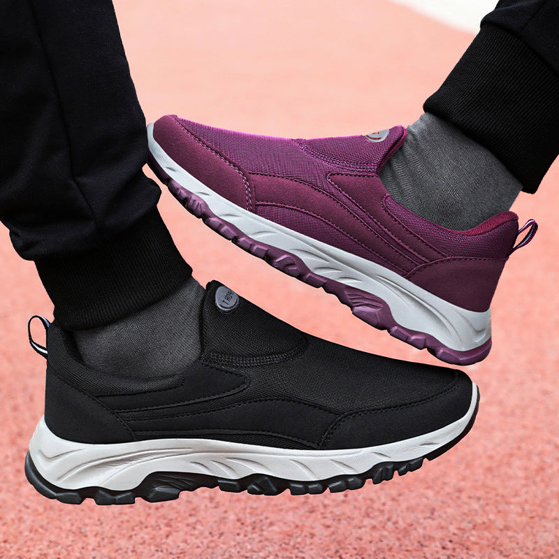 Damen nan sportlicher Slip-On Trekking-Sneaker mit atmungsaktivem Textiloberteil, elastischem Einstieg und profiliertem Outdoor-Laufsohle Echo Archiv