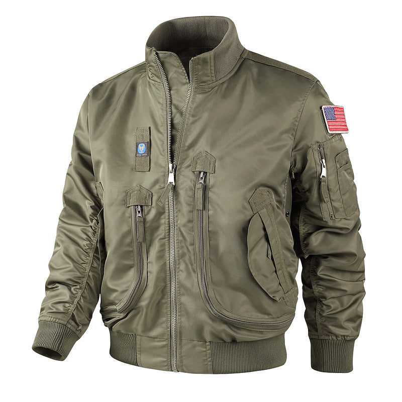 Herren nan klassische Bomberjacke im Pilotendesign mit Multifunktionstaschen und robustem Reißverschluss Echo Archiv